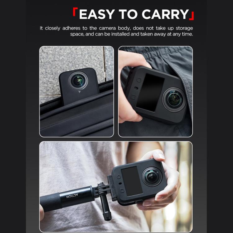 For DJI Osmo 360 CYNOVA Silicone Case Anti-Scratch Shockproof Full Body Protective Cover(Gray)