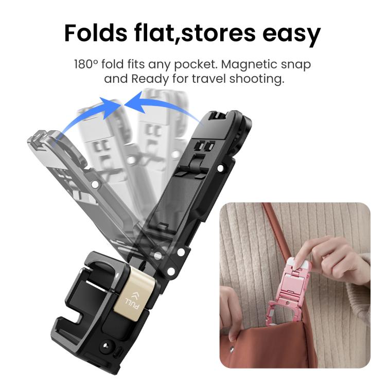For DJI Pocket 3 aMagisn Mantis Extension Frame Magnetic Mount for Hands-Free Vlogging(Pink)