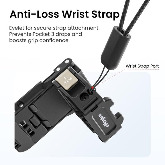 For DJI Pocket 3 aMagisn Mantis Extension Frame Magnetic Mount for Hands-Free Vlogging(Black)