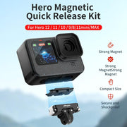 aMagisn Magnetic Quick Release Adapter for GoPro HERO13/12/11/10/9/8/11 Mini/MAX Separate Top Mount Plate