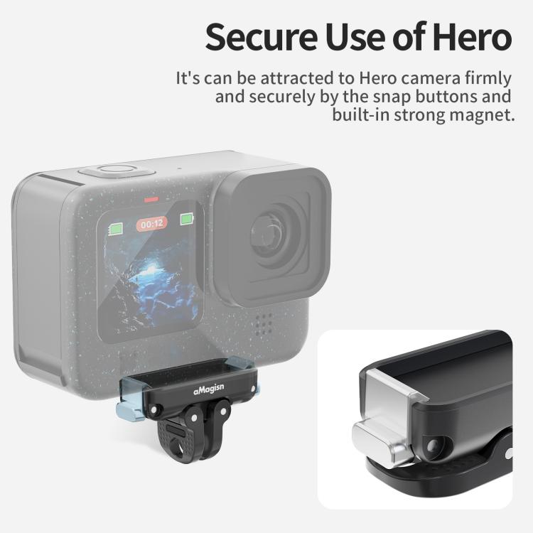 aMagisn Magnetic Quick Release Adapter for GoPro HERO13/12/11/10/9/8/11 Mini/MAX Separate Base Unit