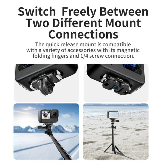 aMagisn Magnetic Quick Release Adapter for GoPro HERO13/12/11/10/9/8/11 Mini/MAX Separate Base Unit