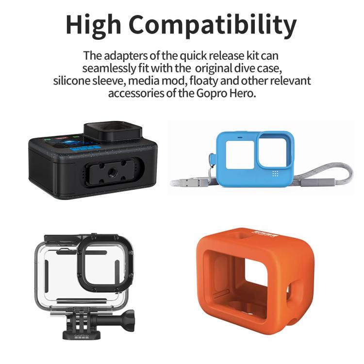 aMagisn Magnetic Quick Release Adapter for GoPro HERO13/12/11/10/9/8/11 Mini/MAX Separate Top Mount Plate