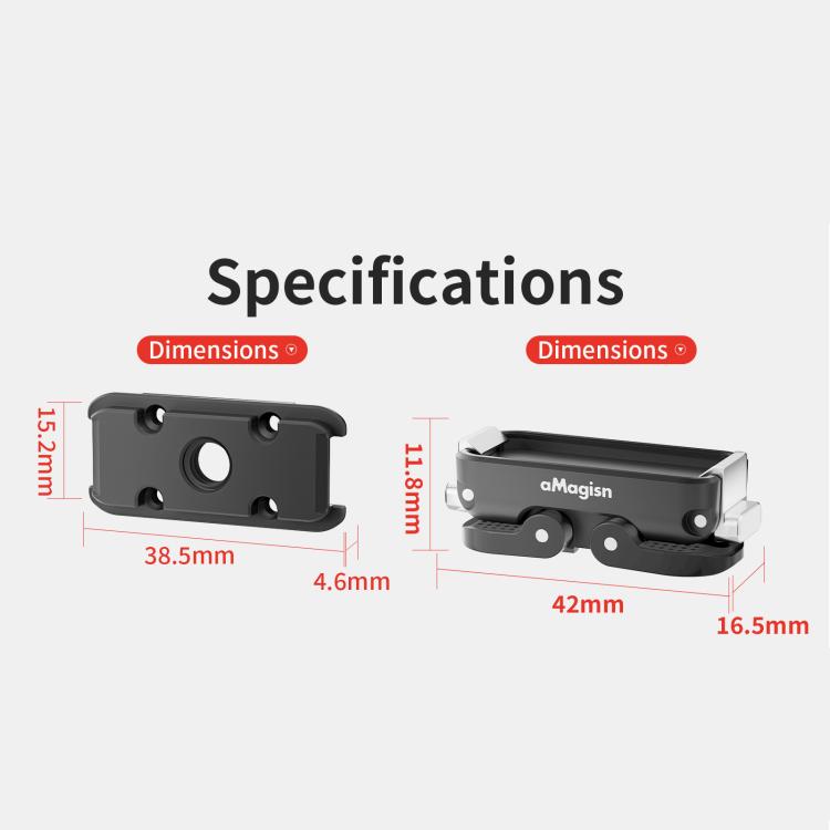 aMagisn Magnetic Quick Release Adapter for GoPro HERO13/12/11/10/9/8/11 Mini/MAX Separate Base Unit