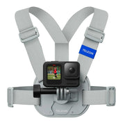 TELESIN S2-CGP-01GY Universal Action Camera Chest Belt Bracket Quick Release Chest Strap Mount(Gray)