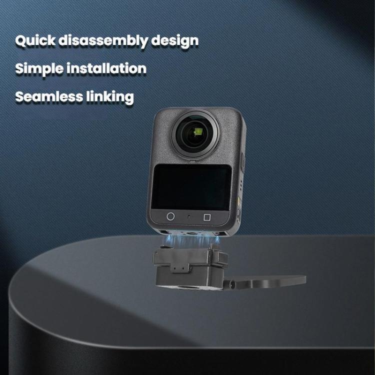 For DJI Osmo 360 Camera Magnetic Quick-Release Base Portable Desktop Stand(Black)