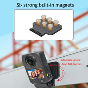 For DJI Osmo 360 Camera Magnetic Quick-Release Base Portable Desktop Stand(Black)