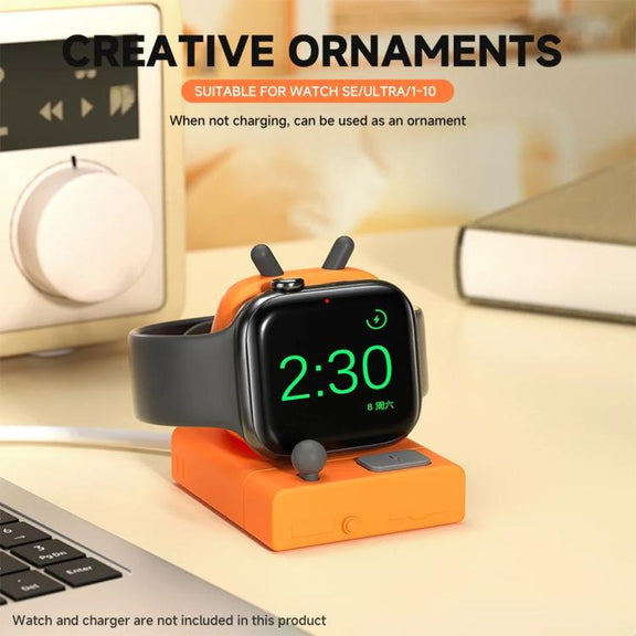 For Apple Watch Desktop Stand Silicone Base, Without Charger(Light Gray)