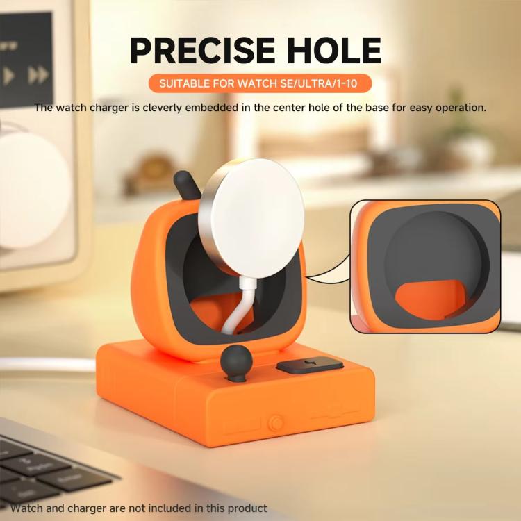 For Apple Watch Desktop Stand Silicone Base, Without Charger(Light Gray)