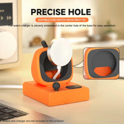 For Apple Watch Desktop Stand Silicone Base, Without Charger(Orange)