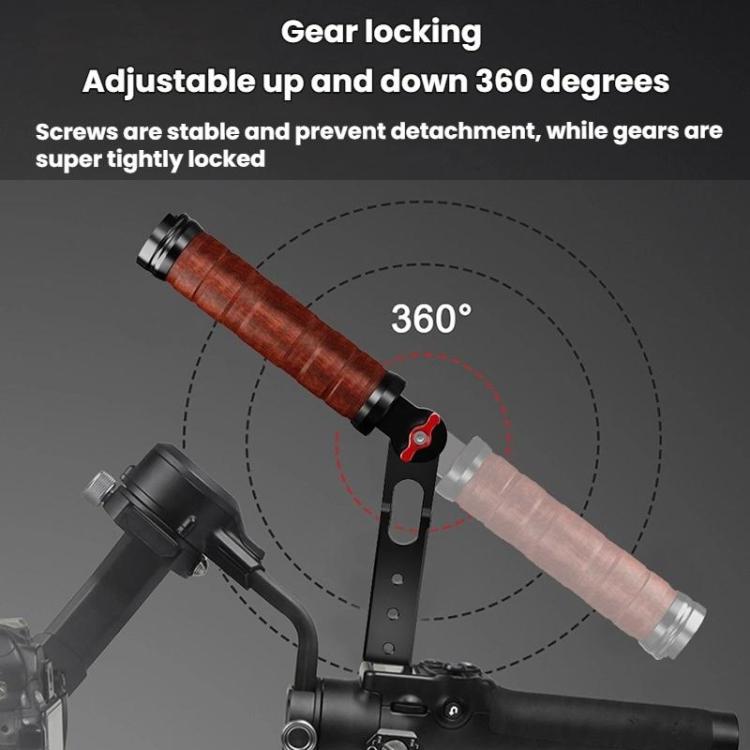 Gimbal Wooden Handle Chute Snail Gimbal Side Handle Grip,For DJI RS 4 Mini / 4 PRO / 3 / 3 Mini / 3 PRO / 2, Spec: Single Handle