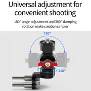 1/4 Front Rear Adjustment Bicycle Stem Camera Mount Cycling Front Light Bracket For Shooting