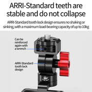 1/4 Front Rear Adjustment Bicycle Stem Camera Mount Cycling Front Light Bracket For Shooting