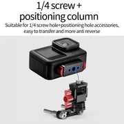 1/4 Universal Damping Adjustment Bicycle Stem Camera Mount Cycling Front Light Bracket For Shooting