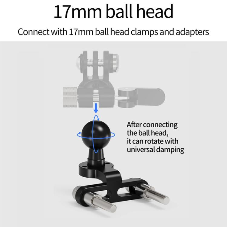 17mm Ball Head Bicycle Stem Camera Mount Cycling Front Light Bracket For Shooting