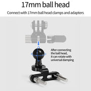 17mm Ball Head Bicycle Stem Camera Mount Cycling Front Light Bracket For Shooting