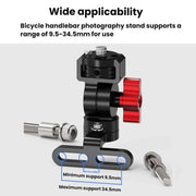 1/4 Arri Positioning Bicycle Stem Camera Mount Cycling Front Light Bracket For Shooting