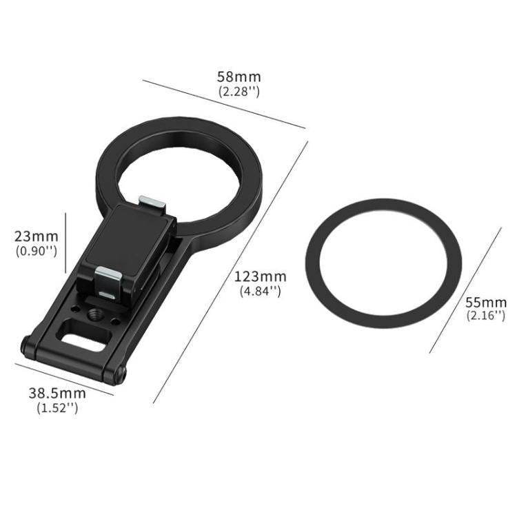 For DJI Action 5 Pro / 4 / 3 / 2 Multifunctional Magnetic Quick Release Base Bracket Expansion