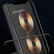 R2 10W Vertical Mobile Phone Wireless Charger Smart Fast Charge Charging Stand Desktop Stand(Black)