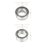 3 PCS Stainless Steel Round Dumplings Wrappers Molds Set Cutter Maker Tools(Circular)