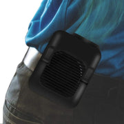Mini Hanging Waist Fan USB Charging Leafless Portable Handheld Fan, Battery Capacity:6000mAh(Black)