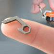 EDC Mini Lightweight Bottle Beer Opener Keyring Pocket Tool Outdoor Camp Hike Utility Gadget Titanium Alloy - Mountaineering Outfit by PMC TechLife | Online Shopping South Africa | PMC TechLife