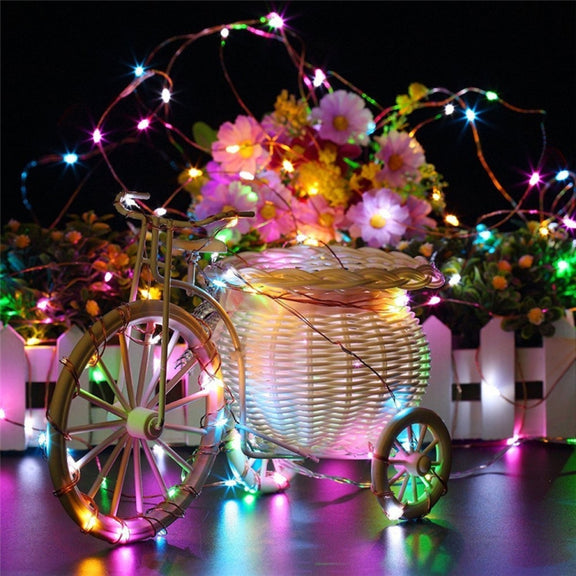 22m 200 LEDs Solar Powered Home Garden Copper Wire String Fairy Light Outdoor Christmas Party Decor Strip Lamp with 8 Modes(White Light)