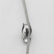 5 PCS 304 Stainless Steel Plate Single Clip Double Clamp Wire Rope Clamp, Specification:M3, Style:Double Clip