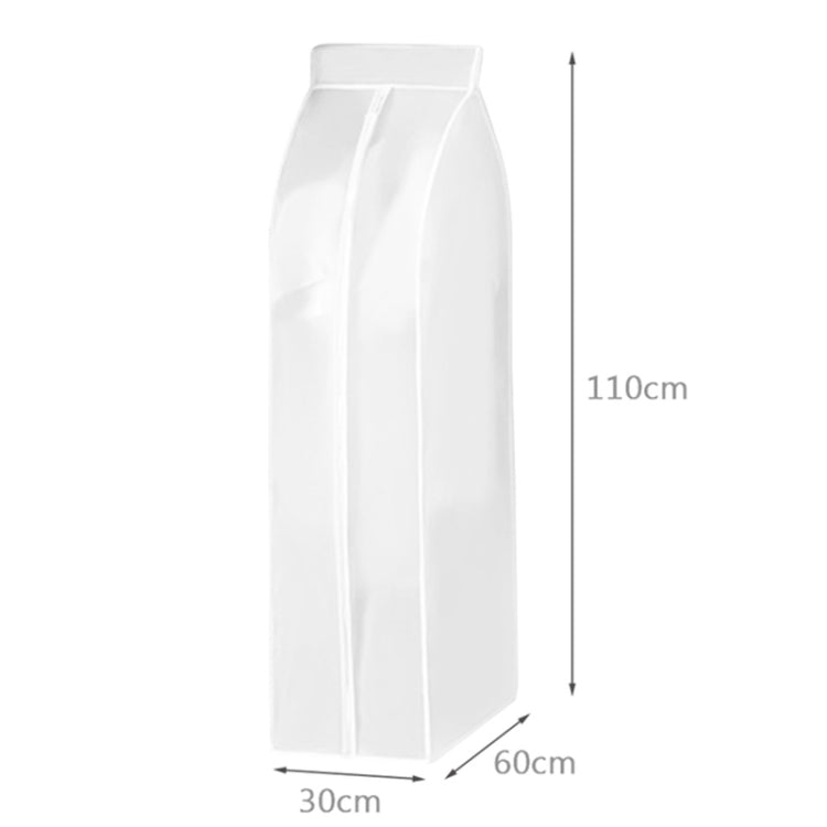 PEVA Three-dimensional Dustproof Cloth Cover Bags Hanging Storage Bag Water-resistant Cover(White)