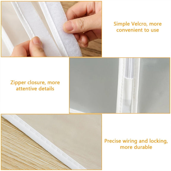 PEVA Three-dimensional Dustproof Cloth Cover Bags Hanging Storage Bag Water-resistant Cover(White)