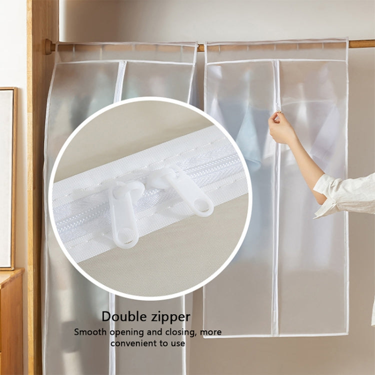 PEVA Three-dimensional Dustproof Cloth Cover Bags Hanging Storage Bag Water-resistant Cover(White)