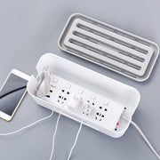Multifunctional Desktop Power Cord Row and Cable Management Box(White)