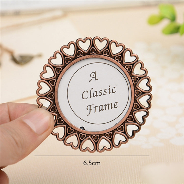 2 PCS Creative Metal Vintage Photo Frame(Love Round)