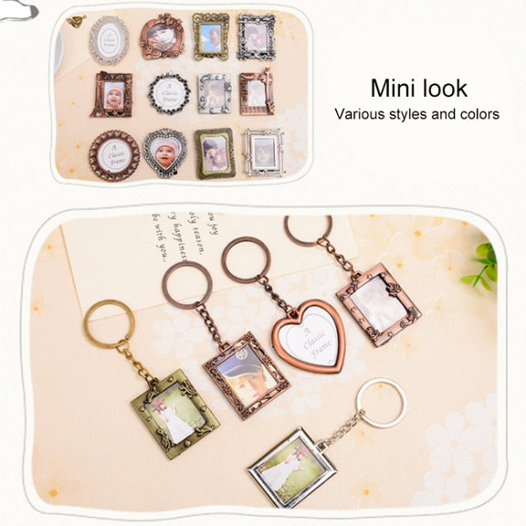 2 PCS Creative Metal Vintage Photo Frame(Lace Heart)