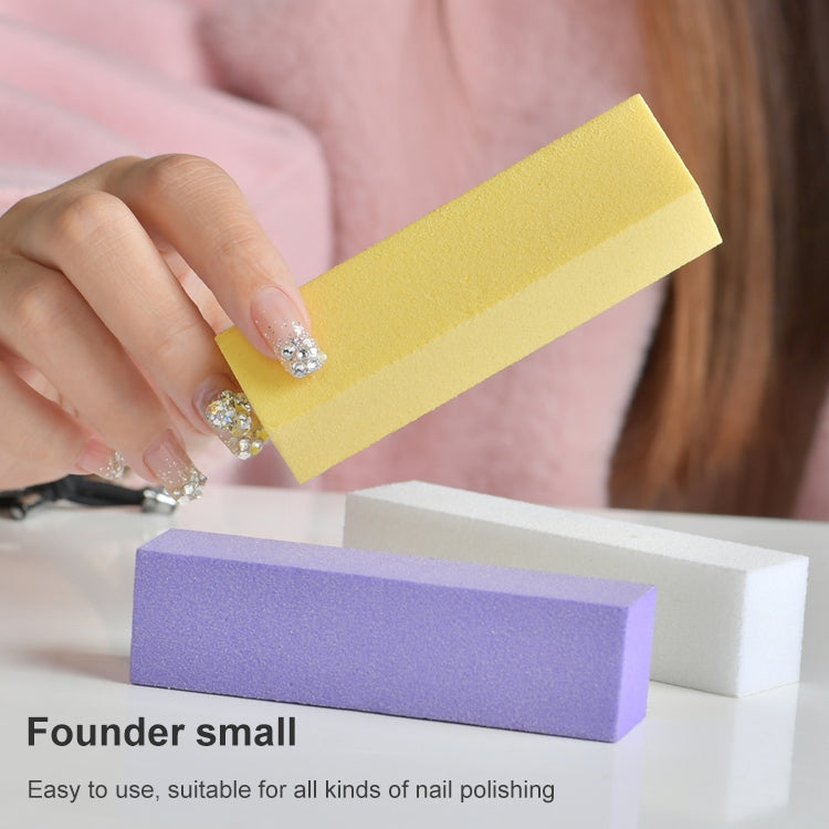10 PCS Tofu Block Nail Polish Four Squares High Elastic Cotton Manicure Sand Block (Orange)