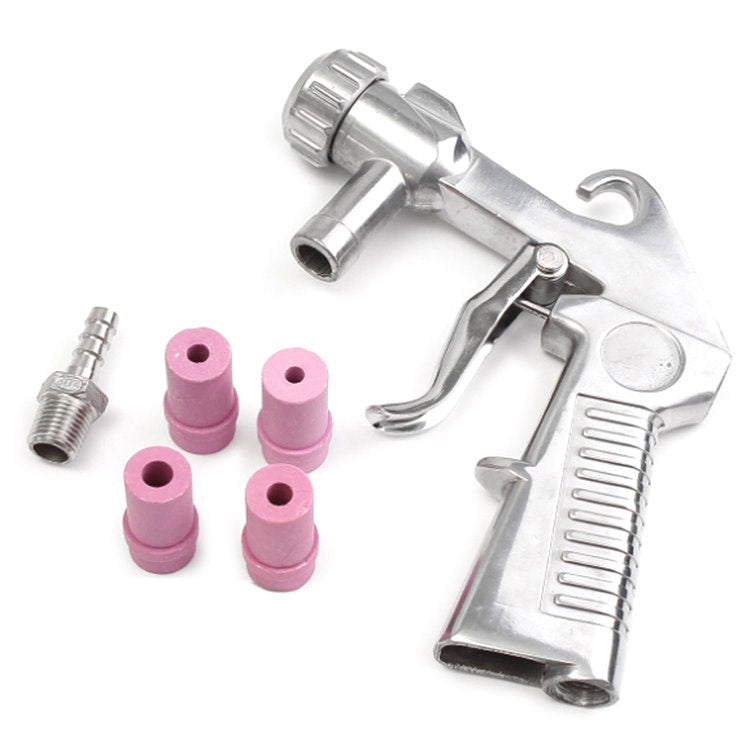 Handheld Sandblasting Tool Pneumatic Sandblasting Glass Derusting Tool, Style:Package A