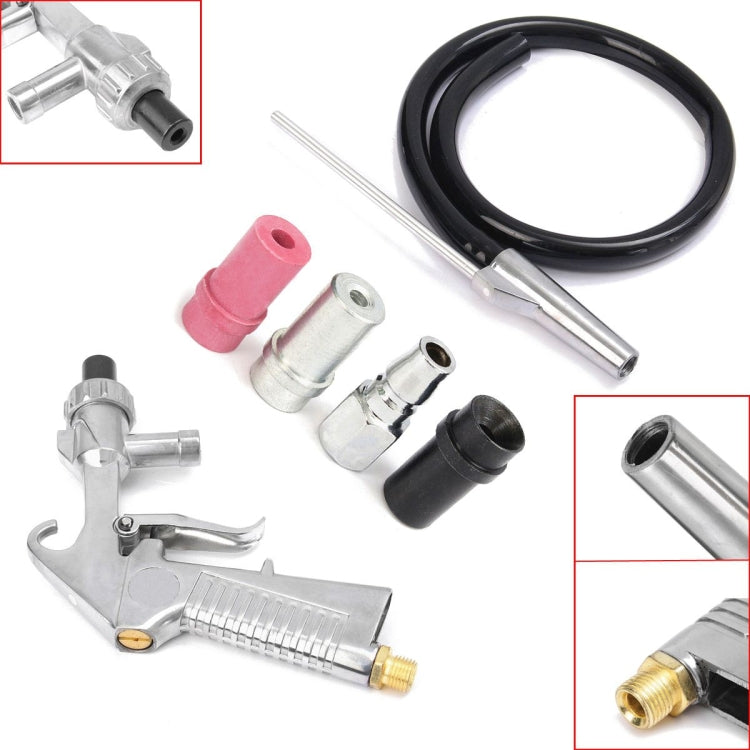 Handheld Sandblasting Tool Pneumatic Sandblasting Glass Derusting Tool, Style:Package B