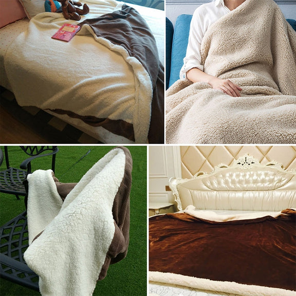 Winter Sofa Blanket Double Thick Cashmere Coral Fleece Ofice Nap Blanket, Size:1.5x2m(Silver Grey)