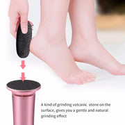 Electric Foot File Speed Adjustable Sandpaper Discs Callus Remover Pedicure Fast Remove Feet Hard Cracked Dry Dead Skin Tool, Plug Type:US plug(Pink)