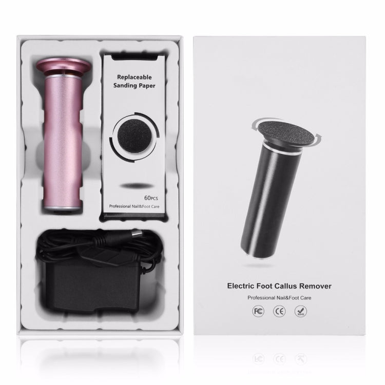 Electric Foot File Speed Adjustable Sandpaper Discs Callus Remover Pedicure Fast Remove Feet Hard Cracked Dry Dead Skin Tool, Plug Type:EU plug(Pink)