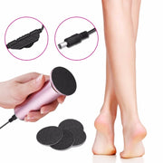 Electric Foot File Speed Adjustable Sandpaper Discs Callus Remover Pedicure Fast Remove Feet Hard Cracked Dry Dead Skin Tool, Plug Type:EU plug(Black)
