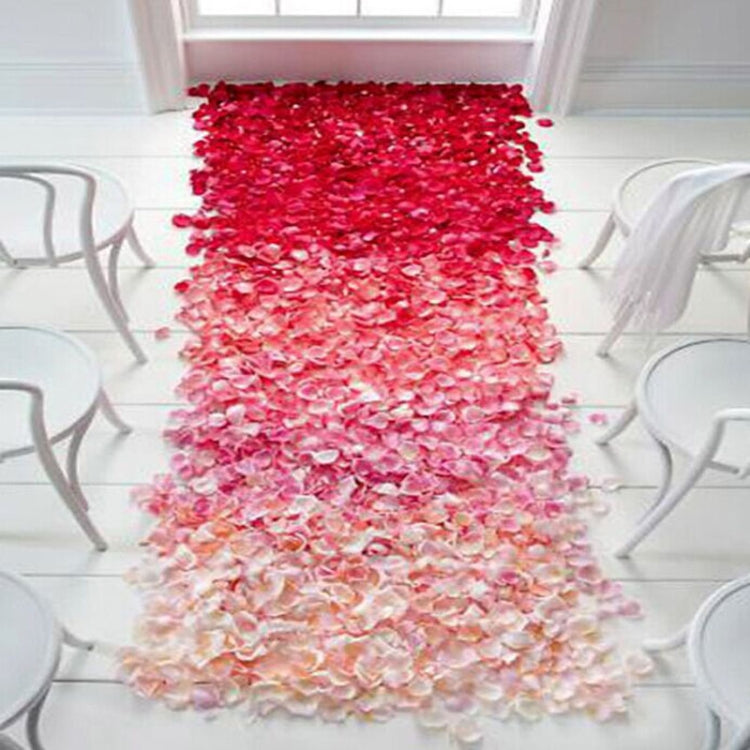 1000pcs / 10 Pack Artificial Wedding Rose Petals Flowers Wedding Decorations(White)