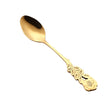 Small Mini Stainless Steel Rose Flower Coffee Spoon Strring Spoon Teaspoon Tea Spoon Dessert Spoon Long Handle Tableware(Titanium Gold) - free shipping - PMC TechLife - Order now!