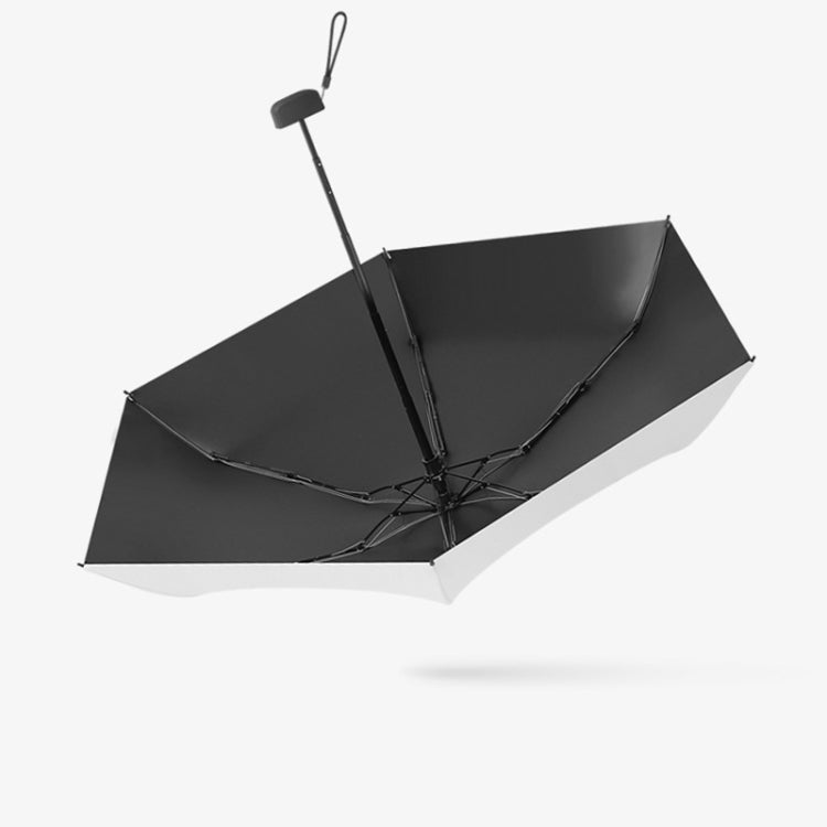 Mini Portable Umbrella Rain Women Windproof Durable 5 Folding Sun Umbrellas(Green)