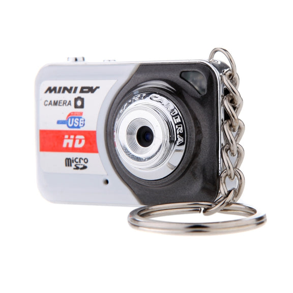 X6 Portable Ultra Mini HD Kids Digital Camera DV Camcorder with Key Ring, Support TF Card(Glamour Gray)