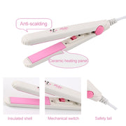 Mini Professional Hair Tools Smoothing Corrugated Travel Straightening Irons(White Rabbit)