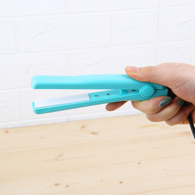 Mini Hair Straightener Ceramic Tourmaline Plates Curler(Black)