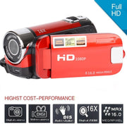 16X Digital Zoom HD 16 Million Pixel Home Travel DV Camera, US Plug(Red)