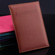 Artificial Leather Travel Passport Cover(yellow brown) - Card & Passport Bags by PMC TechLife | Online Shopping South Africa | PMC TechLife