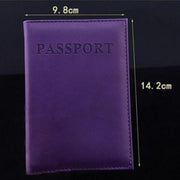 Artificial Leather Travel Passport Cover(yellow brown)